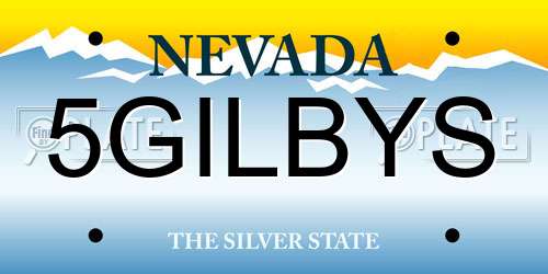 5GILBYS Nevada License Plate