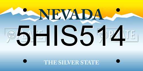 5HIS514 Nevada License Plate
