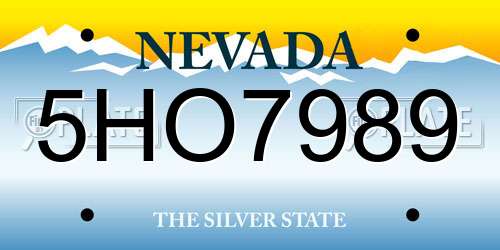 5HO7989 Nevada License Plate