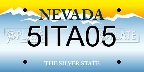 5ITA05 Nevada License Plate