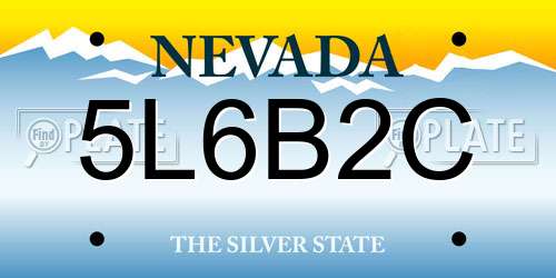5L6B2C Nevada License Plate