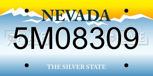 5M08309 Nevada License Plate