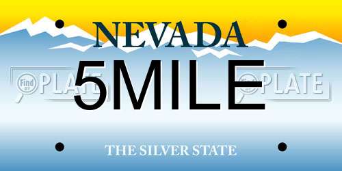 5MILE Nevada License Plate