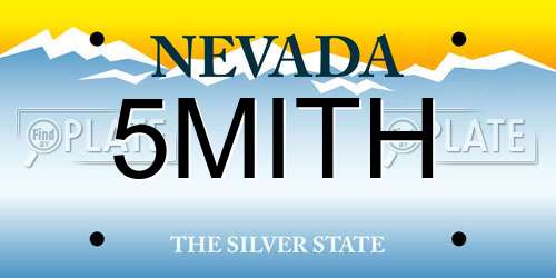 5MITH Nevada License Plate