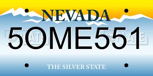 5OME551 Nevada License Plate