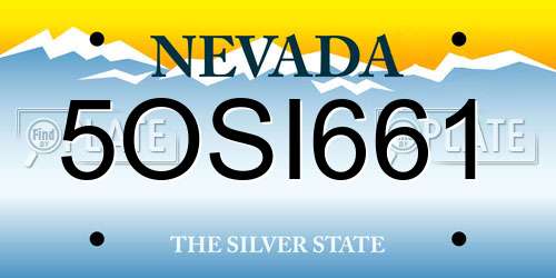 5OSI661 Nevada License Plate