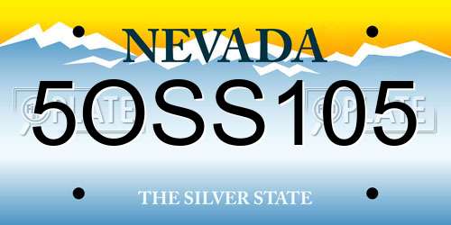 5OSS105 Nevada License Plate