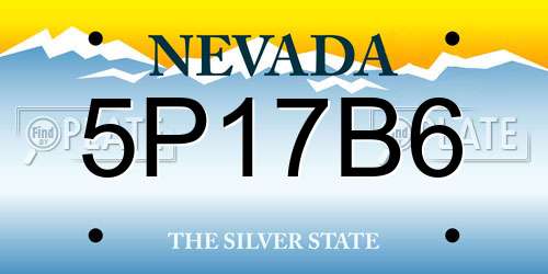 5P17B6 Nevada License Plate