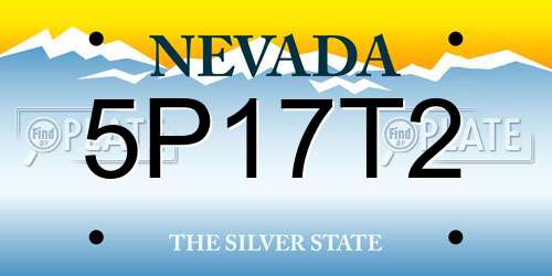 5P17T2 Nevada License Plate