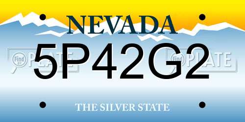 5P42G2 Nevada License Plate