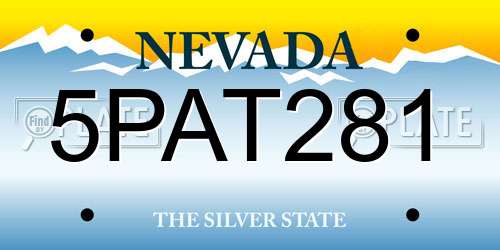 5PAT281 Nevada License Plate