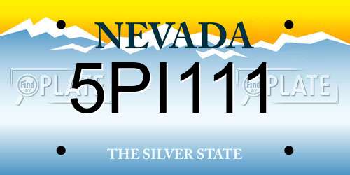 5PI111 Nevada License Plate