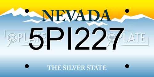 5PI227 Nevada License Plate
