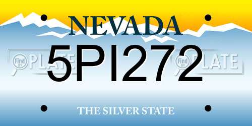 5PI272 Nevada License Plate