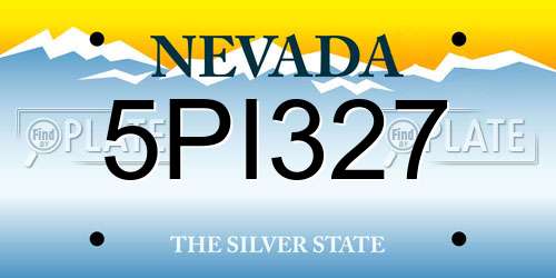 5PI327 Nevada License Plate