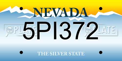 5PI372 Nevada License Plate