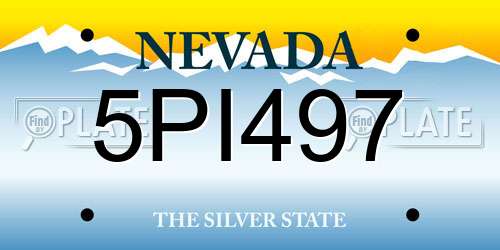 5PI497 Nevada License Plate