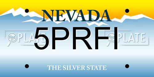5PRFI Nevada License Plate