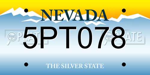 5PT078 Nevada License Plate
