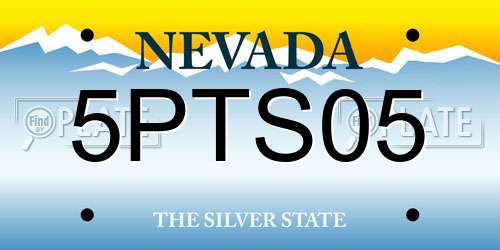 5PTS05 Nevada License Plate