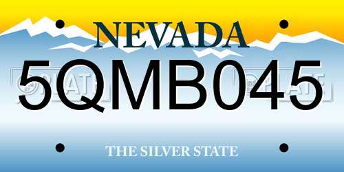 5QMB045 Nevada License Plate