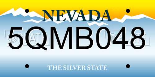 5QMB048 Nevada License Plate