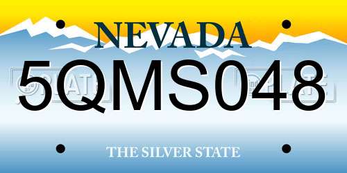 5QMS048 Nevada License Plate