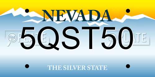 5QST50 Nevada License Plate
