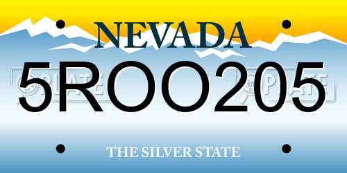 5ROO205 Nevada License Plate