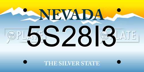 5S28I3 Nevada License Plate