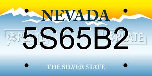 5S65B2 Nevada License Plate