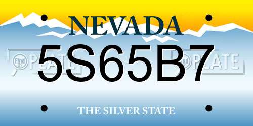 5S65B7 Nevada License Plate