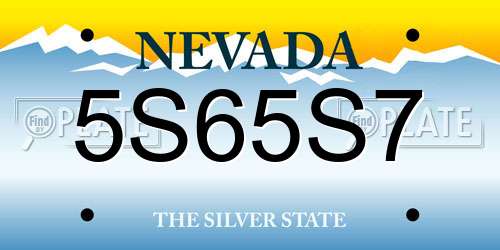 5S65S7 Nevada License Plate