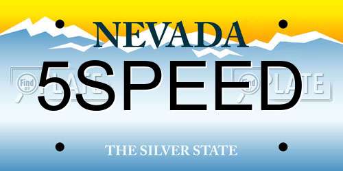 5SPEED Nevada License Plate