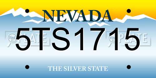 5TS1715 Nevada License Plate