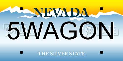 5WAGON Nevada License Plate