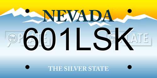 601LSK Nevada License Plate