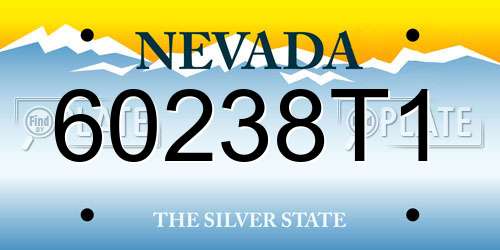 60238T1 Nevada License Plate