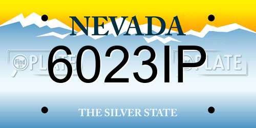 6023IP Nevada License Plate