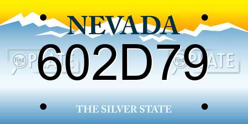 602D79 Nevada License Plate