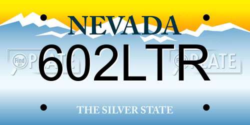 602LTR Nevada License Plate