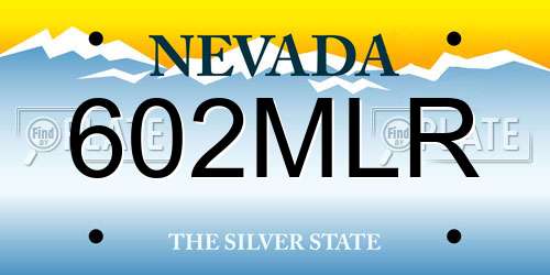 602MLR Nevada License Plate
