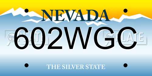 602WGC Nevada License Plate