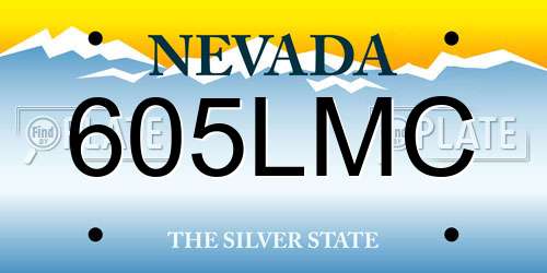 605LMC Nevada License Plate