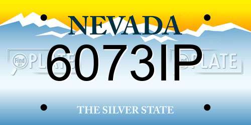 6073IP Nevada License Plate
