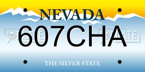 607CHA Nevada License Plate