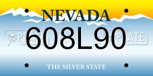 608L90 Nevada License Plate