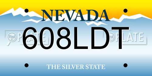 608LDT Nevada License Plate