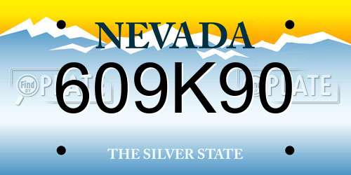 609K90 Nevada License Plate