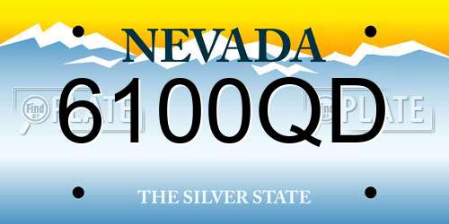 6100QD Nevada License Plate